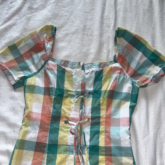 English Factory Plaid Mini Dress - Picture 2 of 4